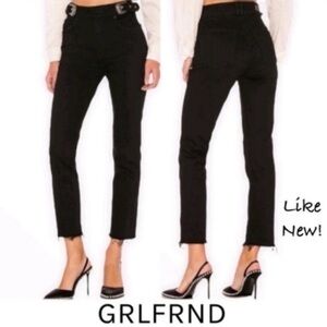 GRLFRND Zoey Double Buckle Skinny High Rise denim jeans